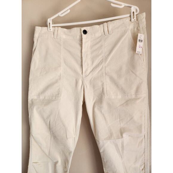 NWT Citizens of Humanity Agni Mid-Rise Utility Corduroy Pants Sz 34 White #8C414 - Picture 4 of 14